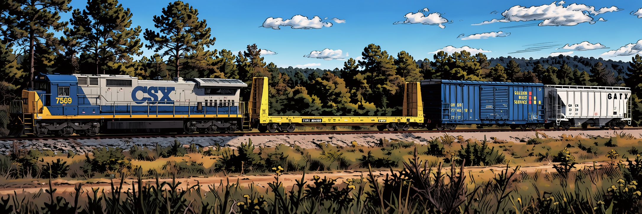 HO Scale Mainline Freight - CSX in the 2000s model train set