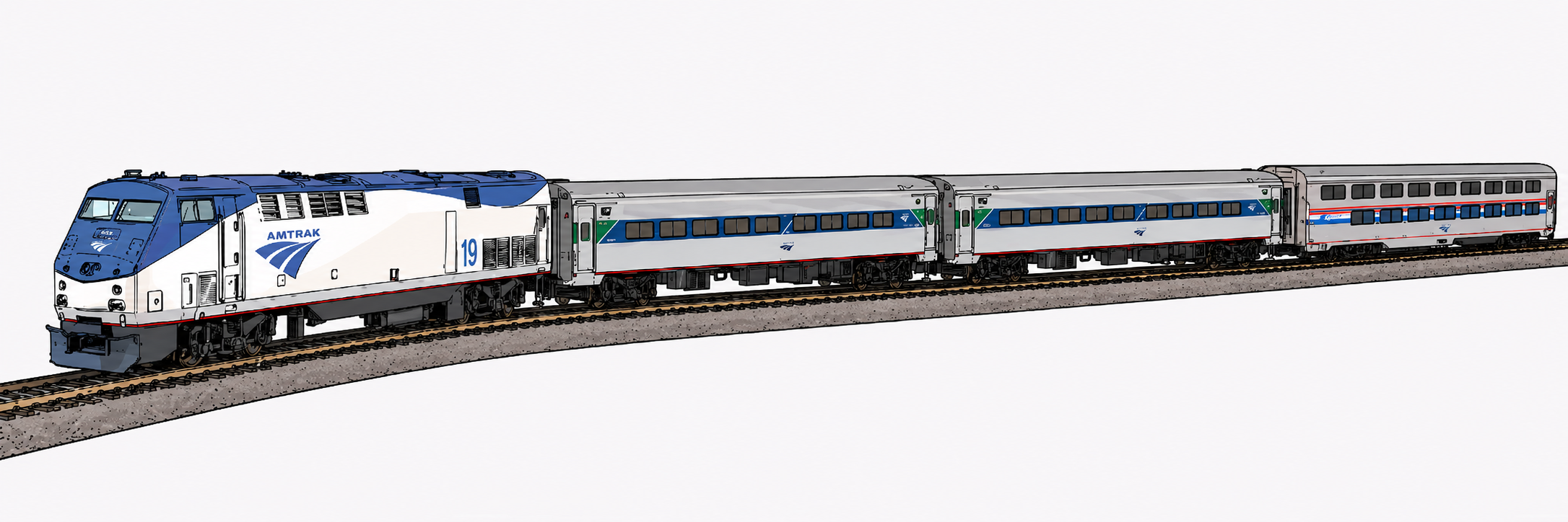 Amtrak Corridor Service model train set