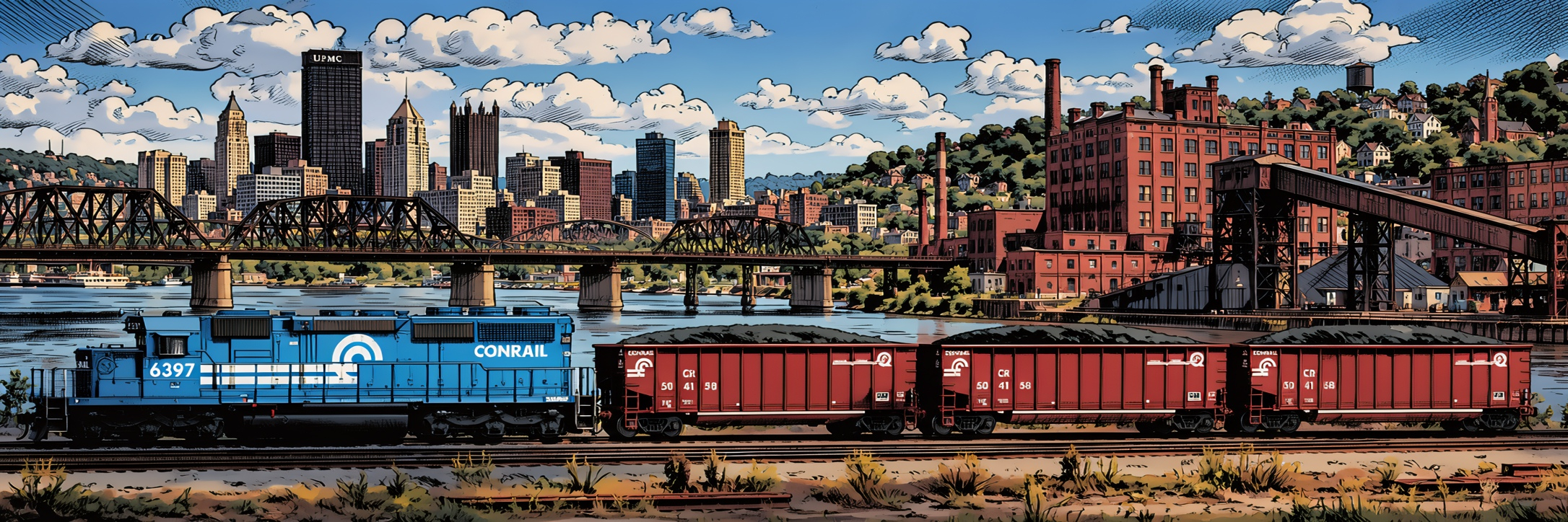 HO Scale 90s Conrail Coal Train model train set