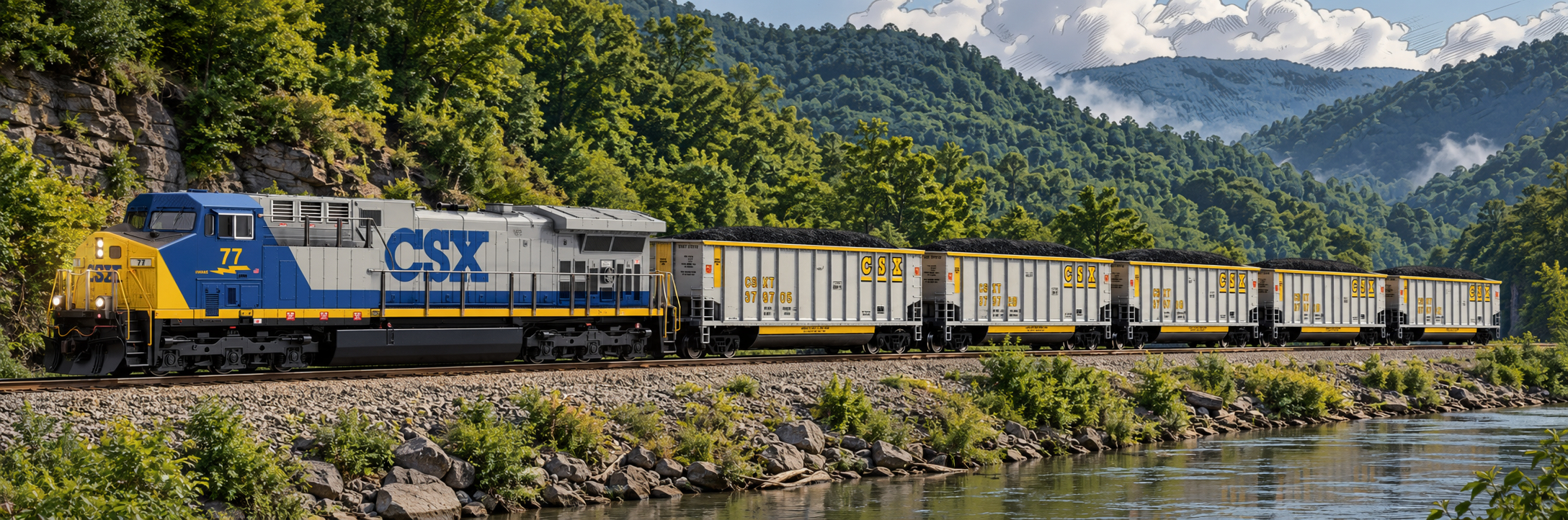 N Scale CSX Coal Train model train set