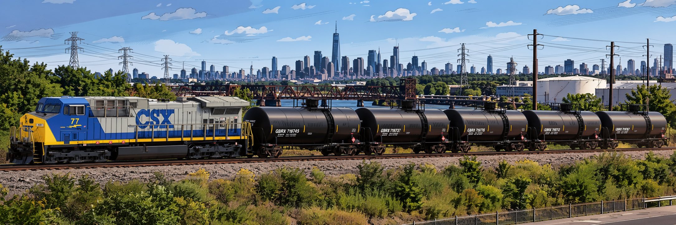 N Scale CSX Oil Train model train set