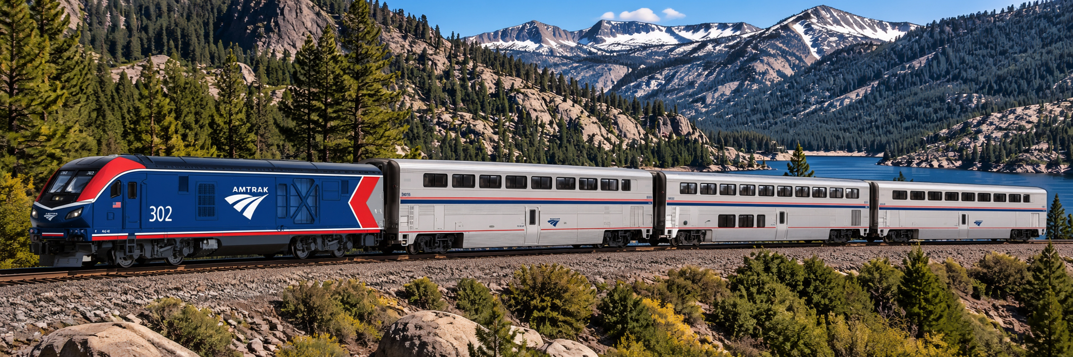 N Scale Amtrak Long Distance model train set