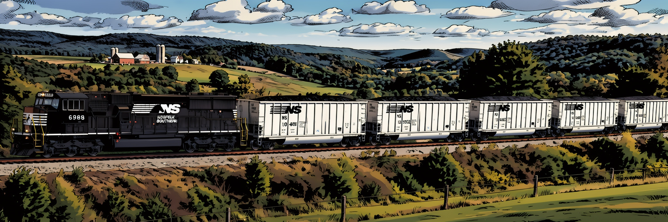 N Scale NS Coal Train model train set