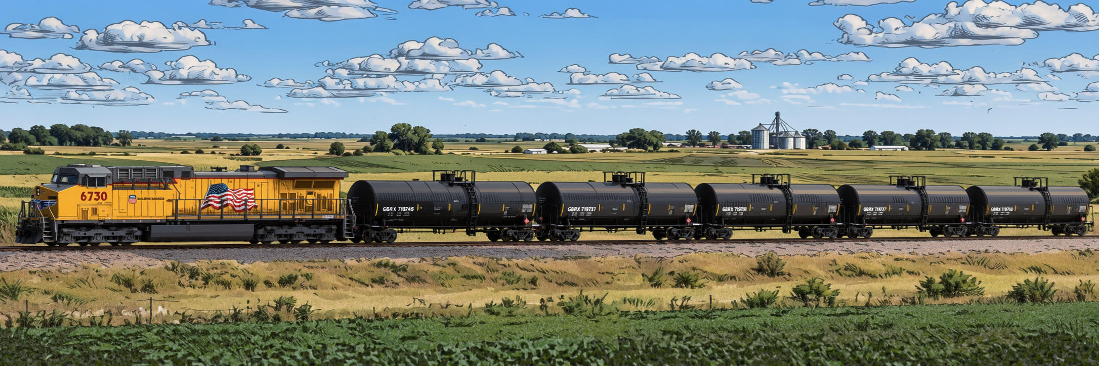 N Scale Union Pacific Oil Train model train set