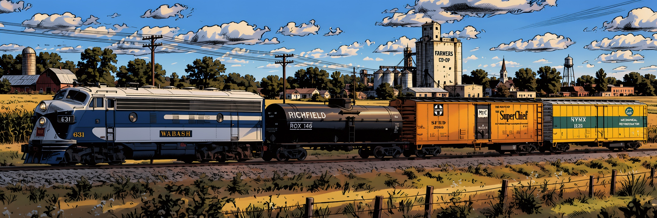HO Scale Wabash Cannonball  model train set